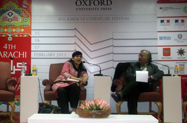 Nafisa Hoodbhoy presents her book at the Karachi Literary Festival