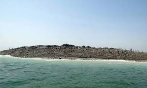 Islet formed near Gwardar port (Credit: guardian.co.uk)