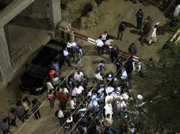 Express Tribune office attacked (Credit: expresstribune.com)