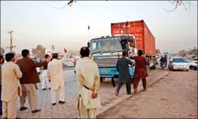 PTI blockade (Credit: thenews.com.pk)