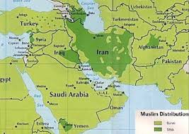 Shia Sunni divide in ME (Credit: Geocurrents.com)