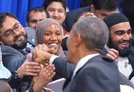 Obama visits Baltimore mosque (Credit: Washingtonpost.com)