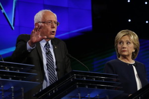 Democratic debate between Sanders & Clinton (Credit: nytimes.com)